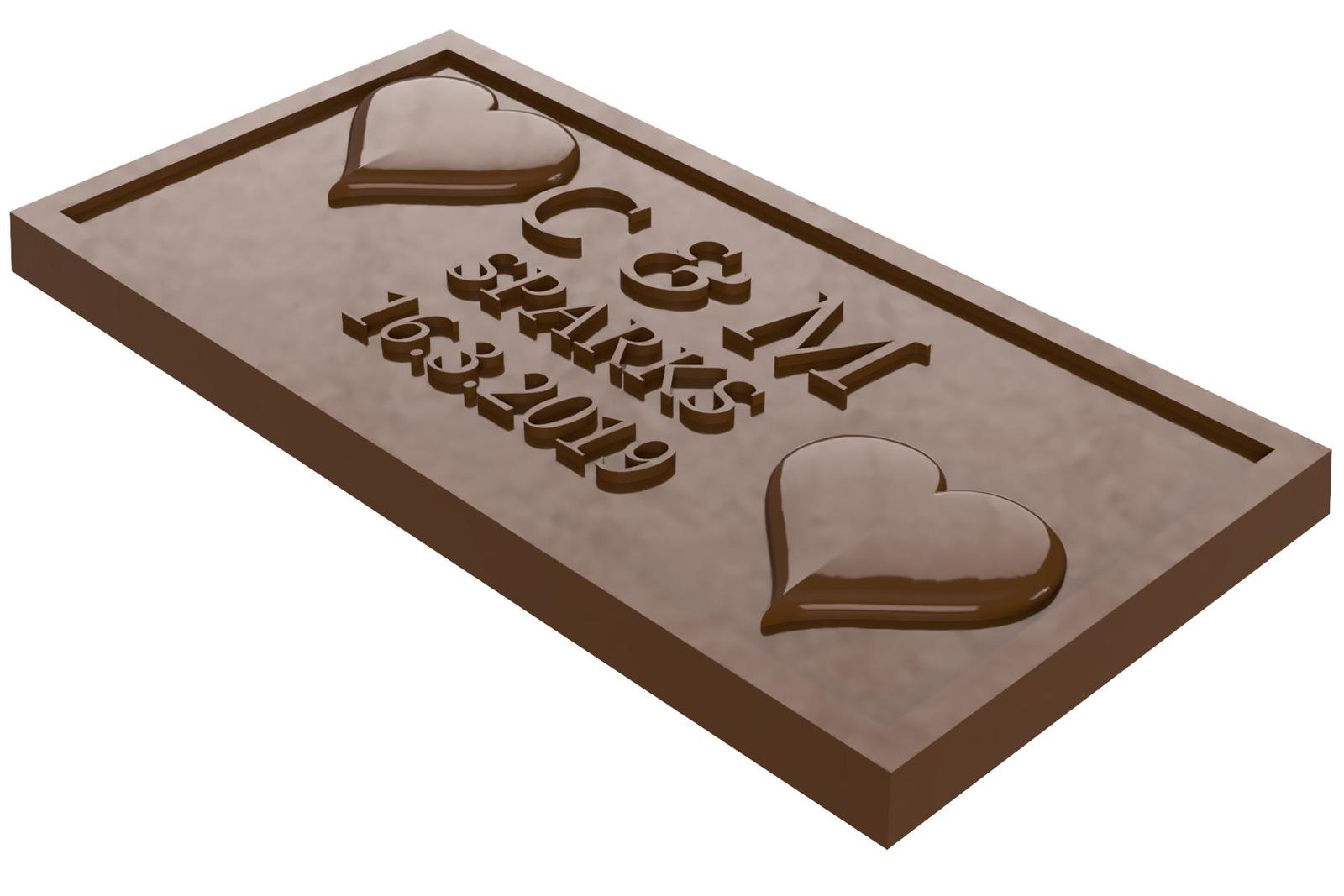 Personalised Wedding Chocolate Mould Square