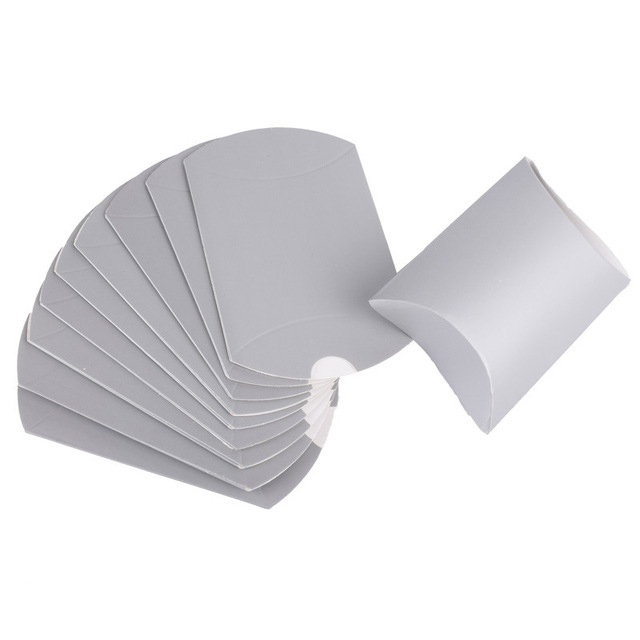 Silver Pillow Boxes 10pcs