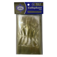 Cellophane Bag Size 4 - 127 X 305 X 55mm - 10 Hang Sell Pack