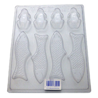 Frogs & Fish Chocolate Mould - Standard 0.6mm