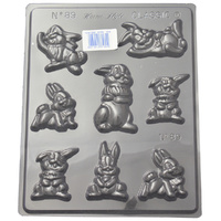 Fun Rabbits Chocolate Mould - Thick 1.5mm