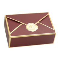 Maroon Gold Seal Candy Box 