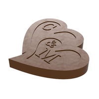 Personalised Wedding Chocolate Mould - Double Heart