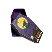 Treat Box Purple Witch Coffin 14cm