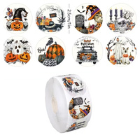 Halloween Stickers 500 Per Roll 2.5cm