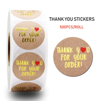 Thank You For Your Order Stickers 500 Per Roll
