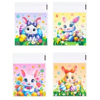 Self Adhesive Easter Bunny Bag 10 x 13cm 10pcs