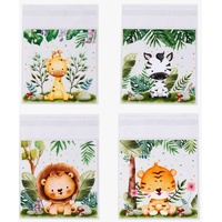 Self Adhesive  Baby Jungle Animals Bag 10 x 13cm 20pcs