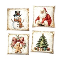Self Adhesive Vintage Look Christmas Bag 10 x 13cm 20pcs