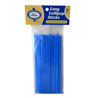 Lollipop Sticks Blue Long 150mm - 25 Pack