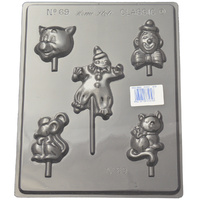 Assorted Clowns Chocolate Mould - Standard 0.6mm