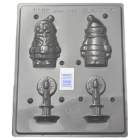 Santa & Candle Chocolate Mould - Standard 0.6mm