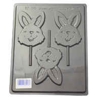 Bunnies On Sticks Chocolate Mould - Thick 1.5mm