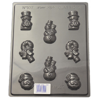 Small Christmas Figures Chocolate Mould - Thick 1.5mm