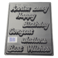 Script Greetings Chocolate Mould - Thick 1.5mm