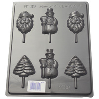 Christmas On Sticks Chocolate Mould - Thick 1.5mm