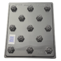 Deep Roses Hexagons Mould - Thick 1.5mm