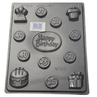 Happy Birthday Chocolate Mould - Thick 1.5mm