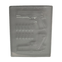 Colt 45 Pistol And Bullets Chocolate Mould - Thick 1.5mm