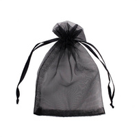 Black Organza Bags 8x10cm 10 Pack