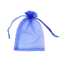 Royal Blue Organza Bags 8x10cm 10 Pack