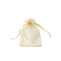 Gold Organza Bags 8x10cm 10 Pack