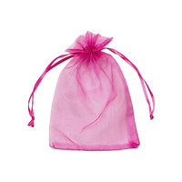 Fuchsia Organza Bags 8x10cm 10 Pack