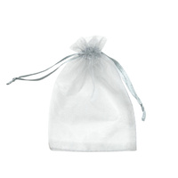 Silver Organza Bags 8x10cm 10 Pack