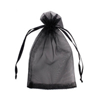 Black Organza Bags 10x15cm 10 Pack