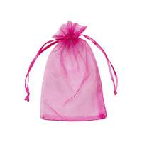 Fuchsia Organza Bags 10x15cm 10 Pack