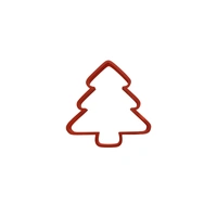 Round Edge Xmas Tree Fondant / Cookie Cutter 8cm