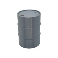 Miniature 44 Gallon Drum Decoration Silver