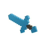 Minecraft Diamond Sword Cake Topper Decoration