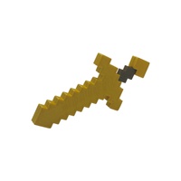 Minecraft Golden Sword Cake Topper Decoration