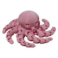 Large Pink Articulated Octopus Decoration Topper