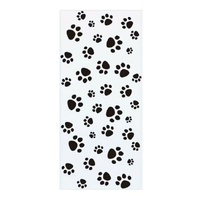 Paw Print Bags 12.5 x 27.5cm 10pcs