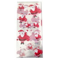 Santa Cellophane Bag 12.5 x 27.5cm 10pcs