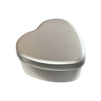 Silver Heart Tin Box 9cm
