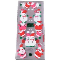 Snowman Cellophane Bag 12.5 x 27.5cm 10pcs