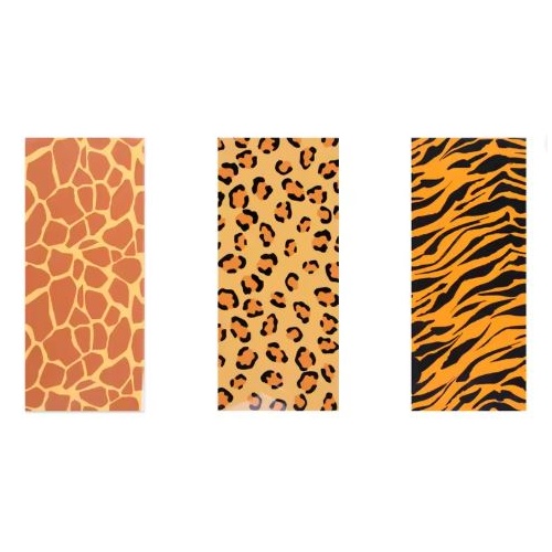Animal Print Bags 12.5 x 27.5cm 10pcs