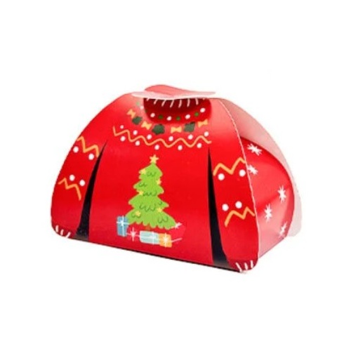 Red With Xmas Tree Sweater Treat Box  10.5cm