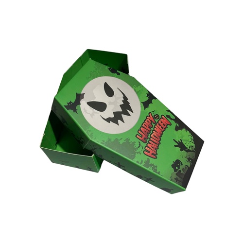 Treat Box Green Coffin 14cm