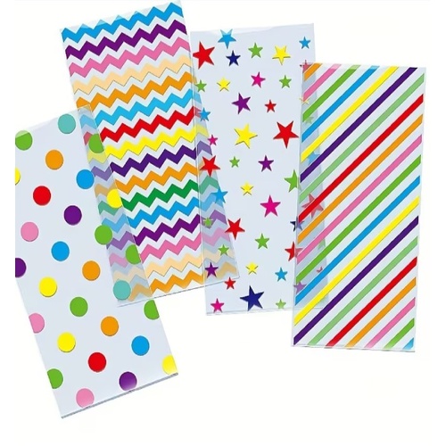 Stirpes-Stars-Waves-Dot Cellophane Bags 12.5 x 27.5cm 10pcs