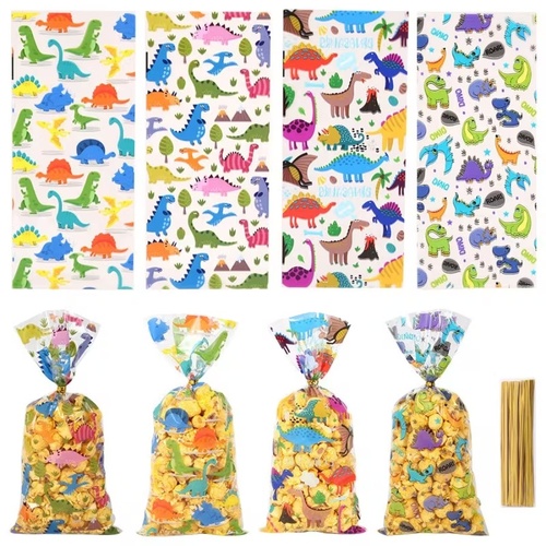 Dinosaur Treat Bags 12.5 x 27.5cm 10pcs