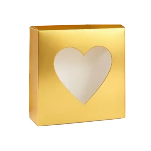 Gold Heart Window Box Single