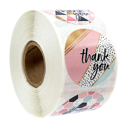 Thank You Stickers 500 Per Roll