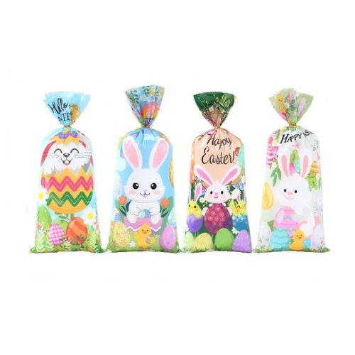 Easter Bunny Cellophane Bag 13 x 27.5cm 10pcs