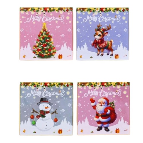 Self Adhesive Santa-Tree-Reindeer-Snowman Christmas Bag 10 x 13cm 20pcs