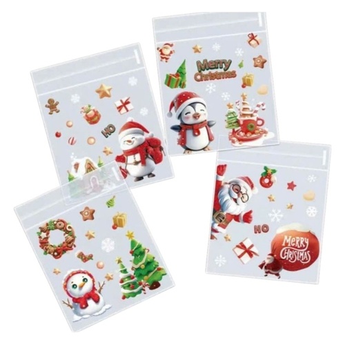 Self Adhesive Christmas Bag 10 x 13cm 20pcs