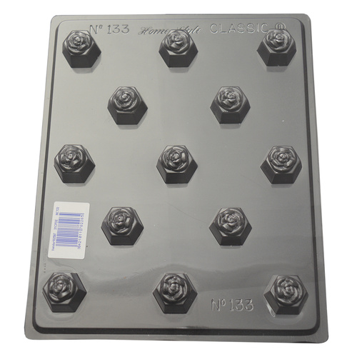 Deep Roses Hexagons Chocolate / Craft Mould